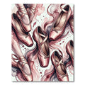 Watercolor Ballet Slipper Ribbon Abstract Rug