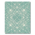 Sage Green Geometric Linear Lattice Rug