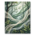 Ethereal Forest Sheer Botanical Swirls Rug