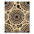 Dark Brown Spiky Sunburst Speckled Rug
