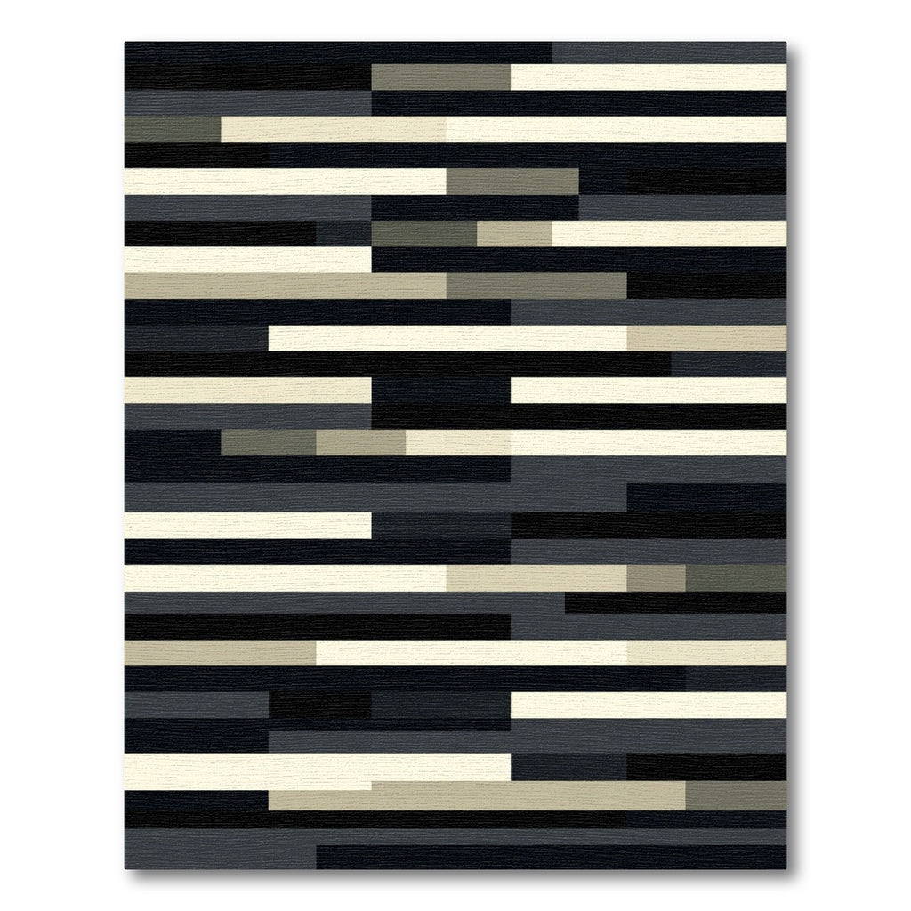 Modern Monochromatic Abstract Linear Rug