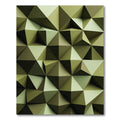 Olive Green Geometric Facet Rug