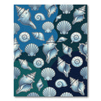 Light Blue Seashell Scatter Rug