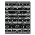 Western Wagon Wheel Horseshoe Star Rug