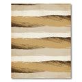 Minimalist Earthy Brown Horizontal Brushstroke Rug