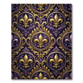 Royal Purple Gold Fleur de Lis Rug