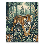 Majestic Tiger Jungle Foliage Rug