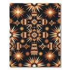 Earthy Geometric Celestial Cross Art Rug