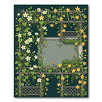 Vines Yellow White Flower Pergola Rug