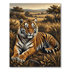 Majestic Orange Tiger Nature Scene Rug