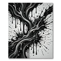 Monochrome Liquid Ink Abstract Flow Rug
