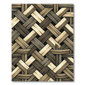 Neutral Earthy Tone Woven Basket Weave Rug