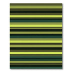 Minimalist Olive and Lime Linear Rug