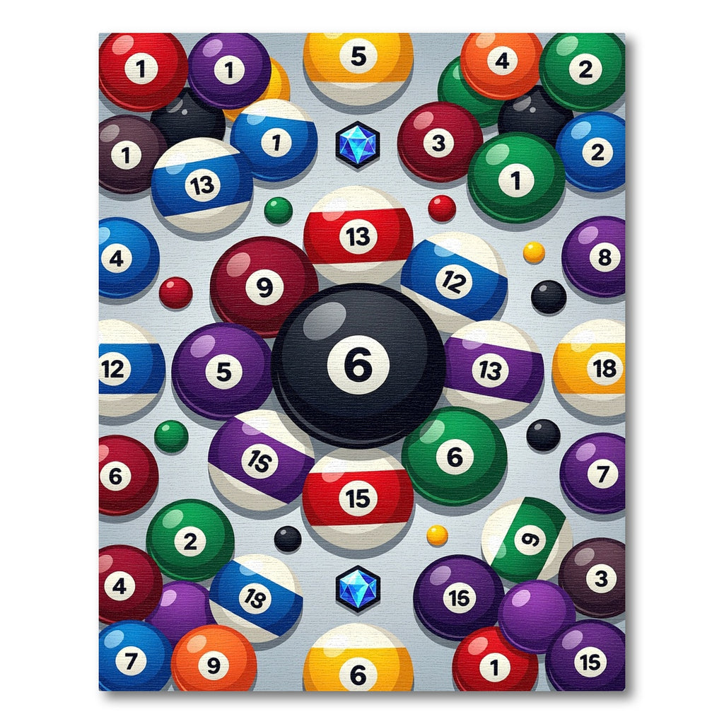 Vibrant Billiard Ball Scattered Spheres Rug