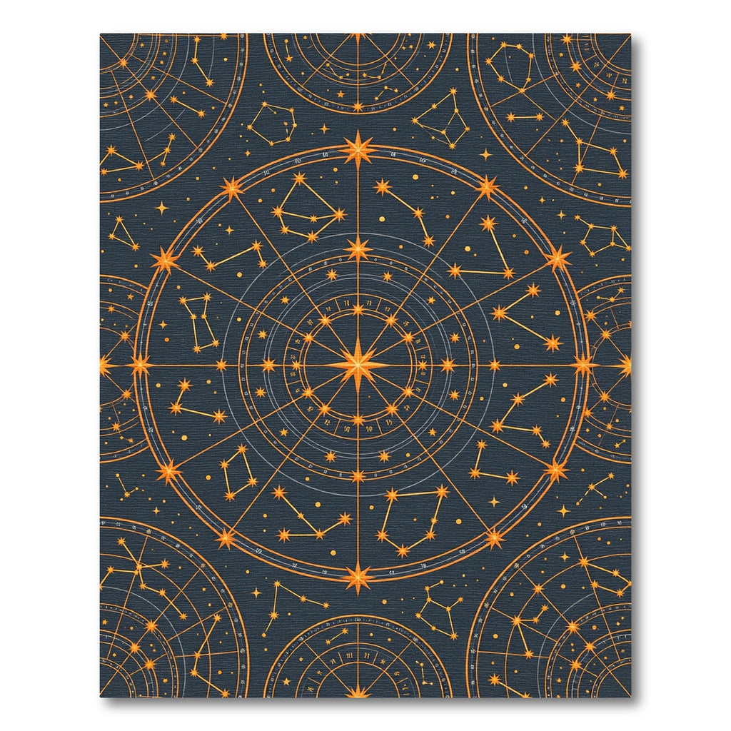 Celestial Navy Gold Constellation Map Rug
