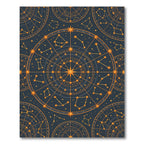 Celestial Navy Gold Constellation Map Rug