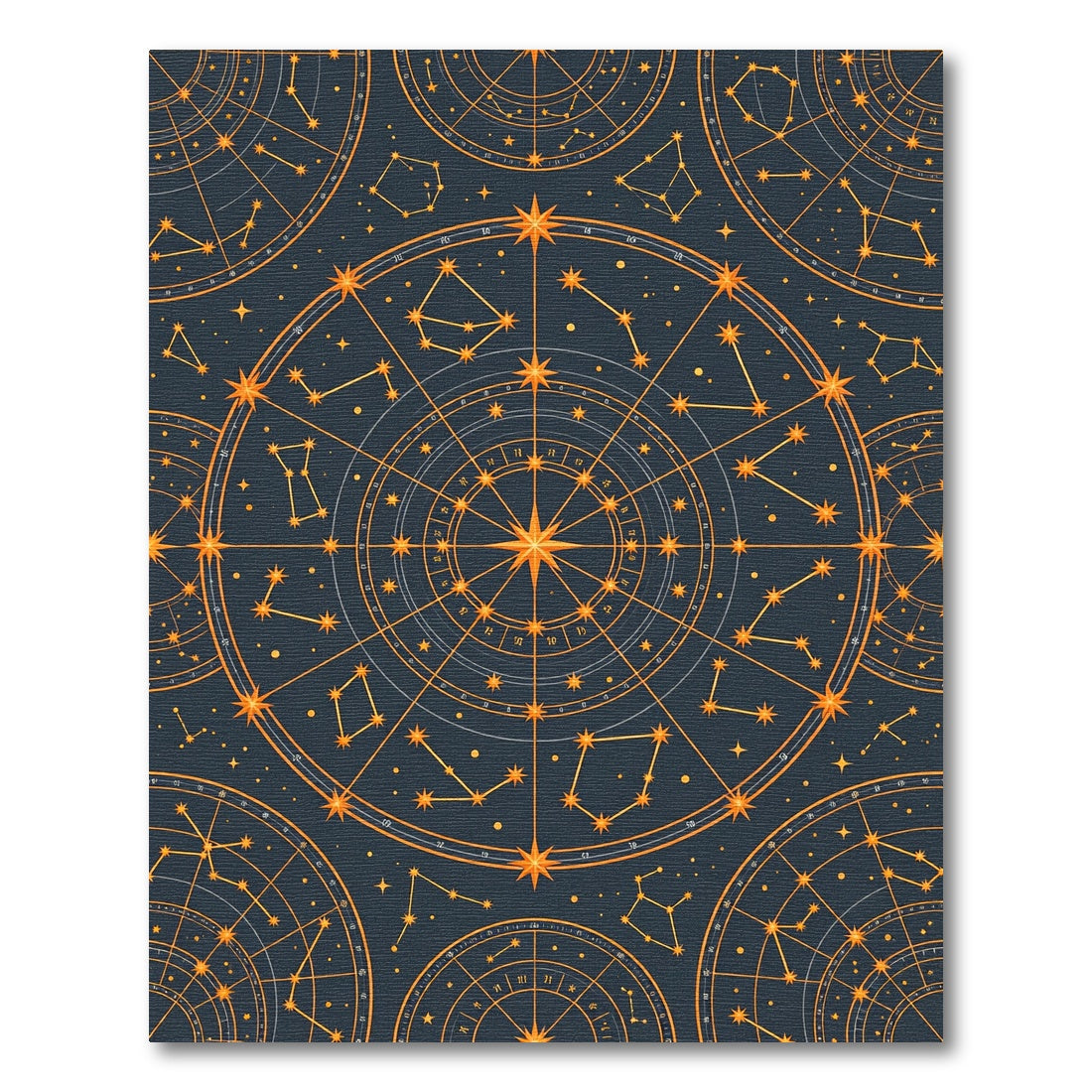 Celestial Navy Gold Constellation Map Rug