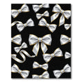 Elegant White Bows on Black Rug