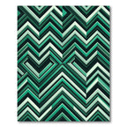 Modern Teal Chevron Geometric Rug