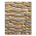 Earthy Organic Pebble Wave Rug