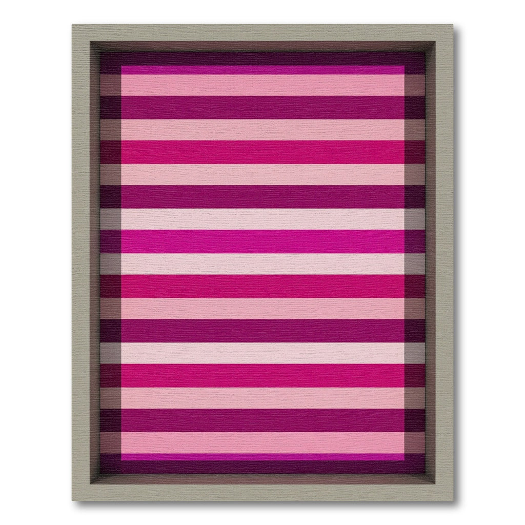 Bold Magenta Pink Striped Modern Rug