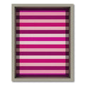 Bold Magenta Pink Striped Modern Rug