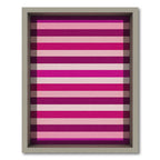 Bold Magenta Pink Striped Modern Rug