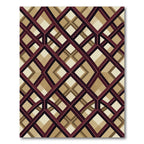 Geometric Lattice Earth Tone Diamond Rug