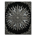 Ornate Silver Sunburst Filigree Rug