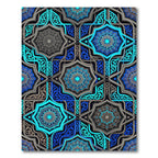 Intricate Blue Star Medallion Rug
