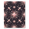Rose Gold Space Satellite Starburst Rug