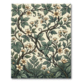 William Morris Cream Botanical Floral Vine Rug