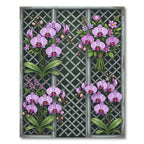Purple Orchid Garden Lattice Rug