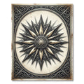 Gothic Champagne Ornate Compass Medallion Rug