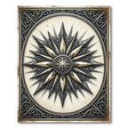 Gothic Champagne Ornate Compass Medallion Rug