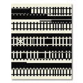 Monochrome Minimalist Geometric Railway Stripe Rug