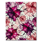 Vibrant Magenta Ink Splatter Abstract Rug