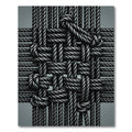 Gray Rope Weave Knotted Pattern Rug