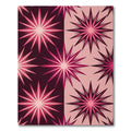 Geometric Burgundy and Pink Starry Burst Rug