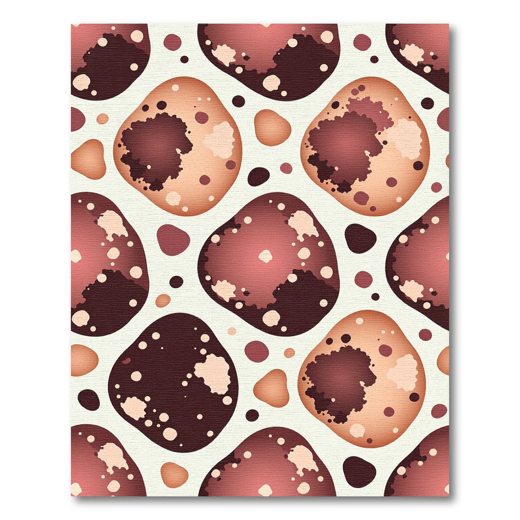 Amber Red Organic Blobs Rug
