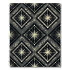 Monochromatic Diamond Starburst Geometric Rug