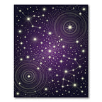 Cosmic Deep Purple Starry Night Rug