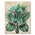 Lush Green Tropical Bird Paradise Rug