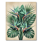 Lush Green Tropical Bird Paradise Rug