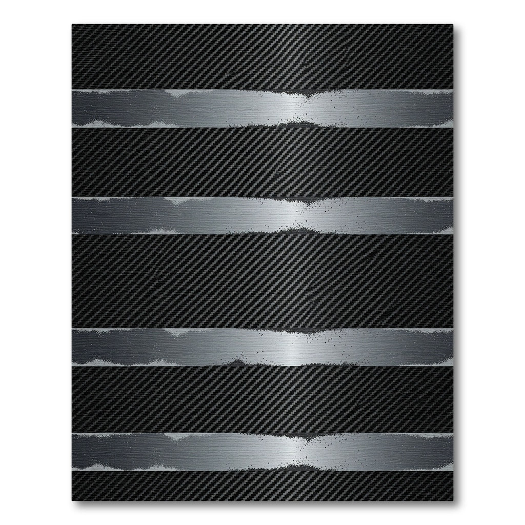 Modern Carbon Fiber Stripe Rug