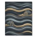Earthy Tones Flowing Coastal Cabin Art Rug