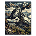 Majestic Mountain Range Scenic Landscape Rug