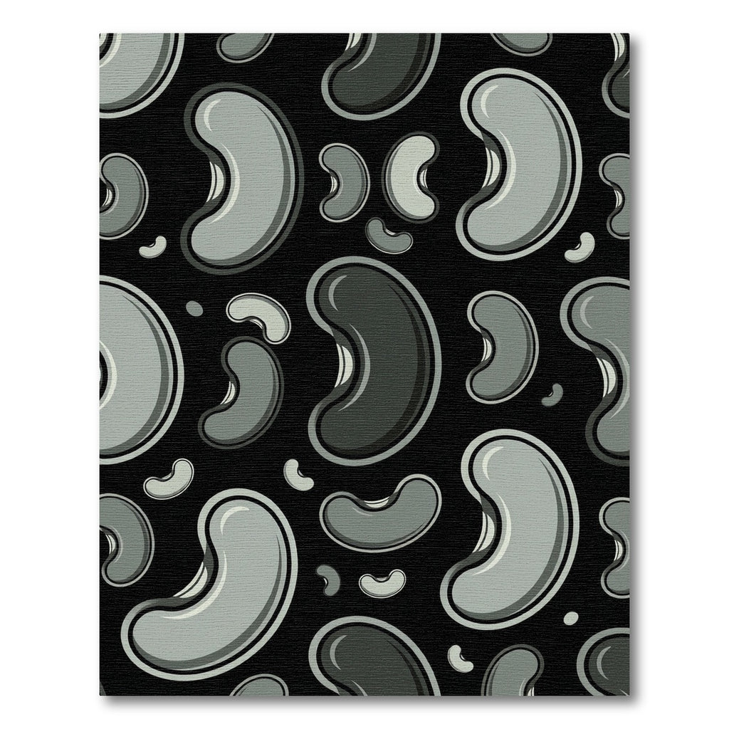 Gray Bean Scatter Art Rug