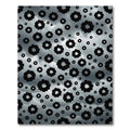 Cloudy Gray Scattered Floral Bloom Rug