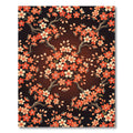 Coral Cherry Blossom Branch Arrangement Rug